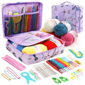 Kit crochet débutant 53 pièces avec rangement multicolore