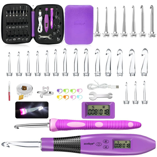 Kit Crochet 24 Pièces Compteur Digital & LED – Ergonomique