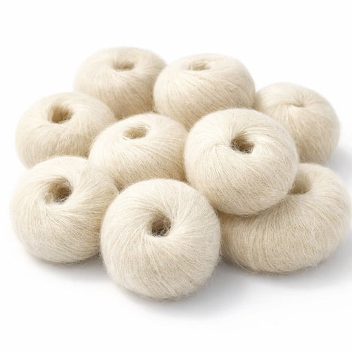 Kit 12 Pelotes Laine Alpaga et Mohair 300g pour Tricot et Crochet