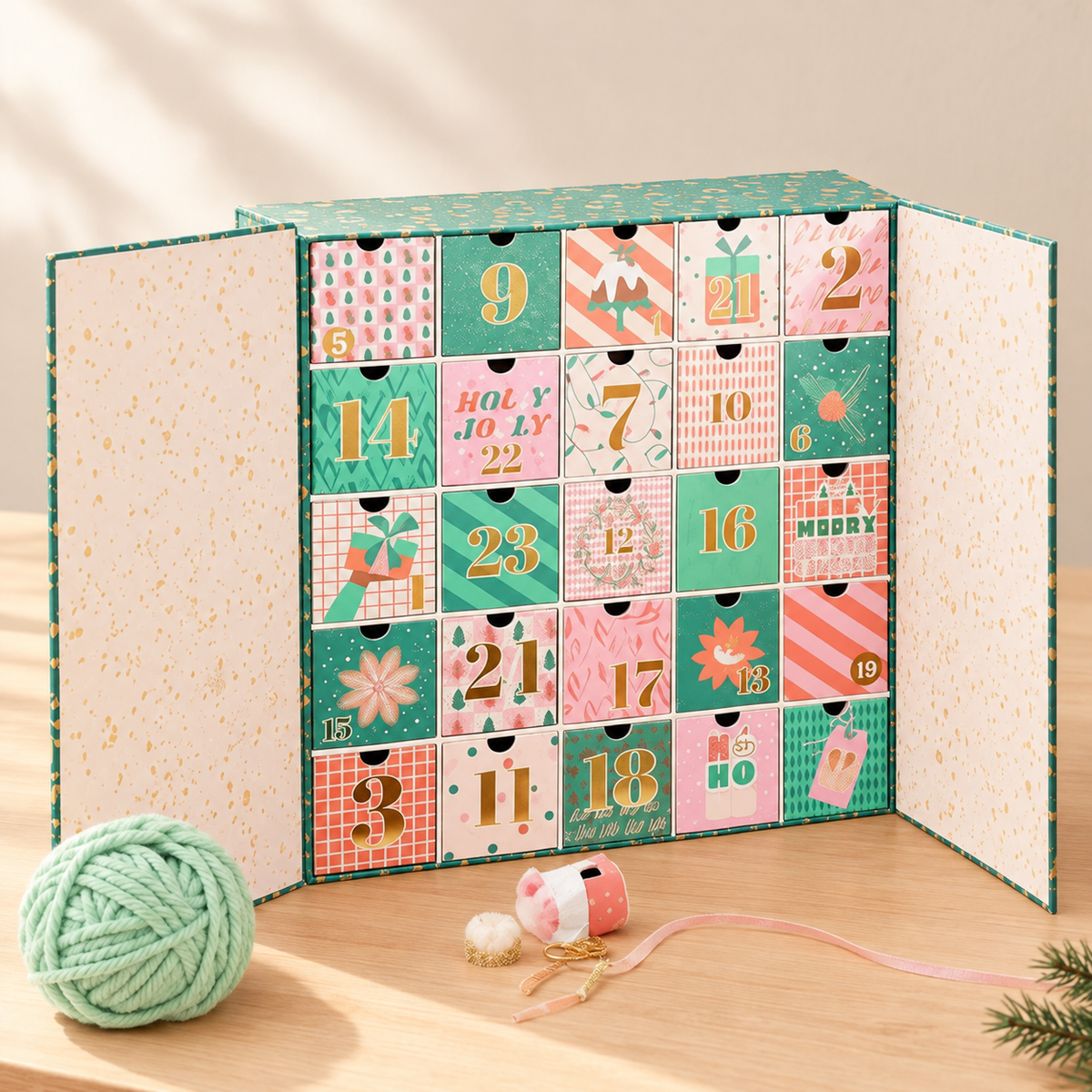 Calendrier de l'Avent crochet 2026 – 25 cases de laine et d'accessoires