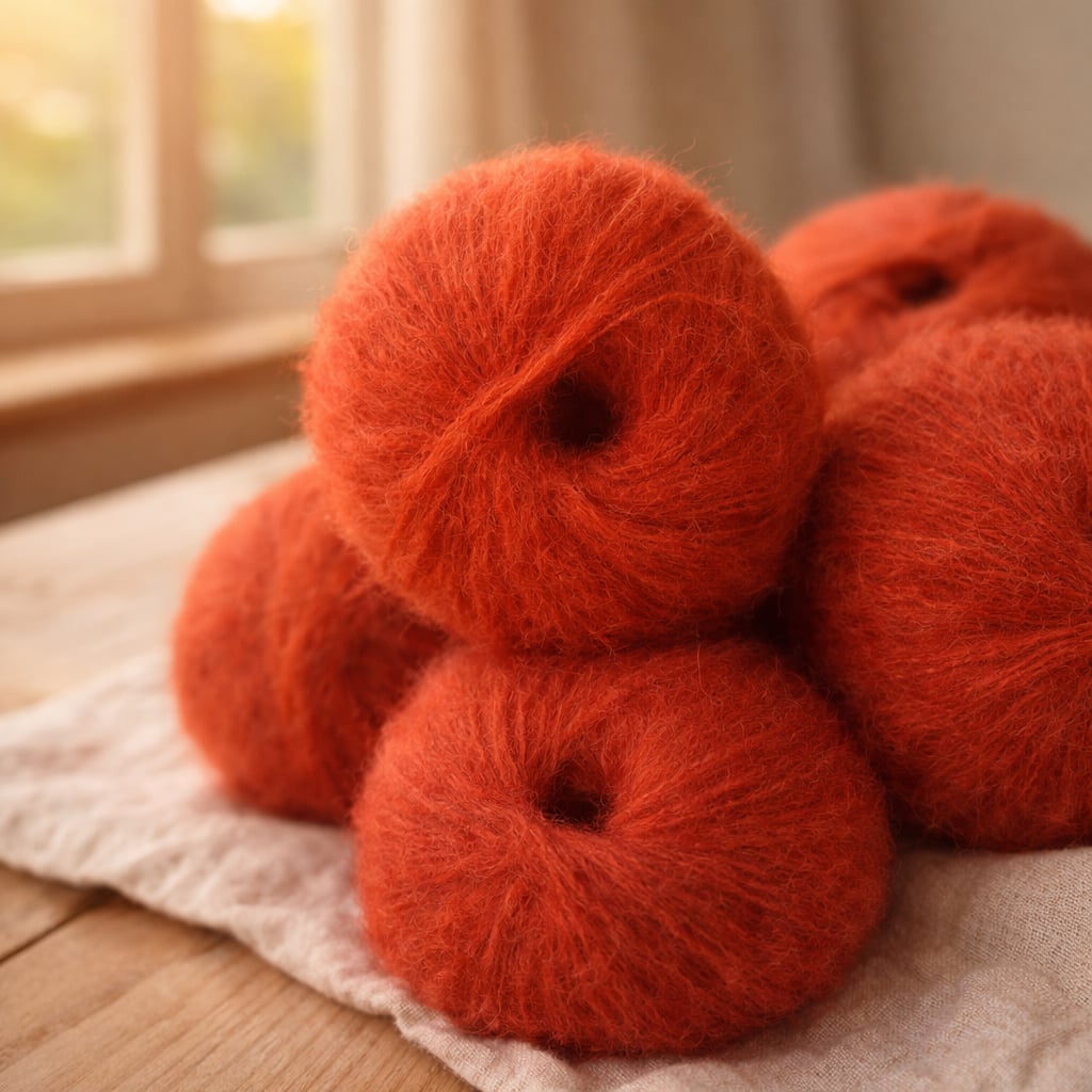 Kit 12 Pelotes Laine Alpaga et Mohair 300g pour Tricot et Crochet en situation